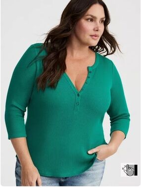 Torrid Waffle Henley Size 2